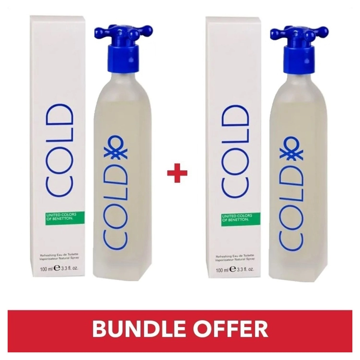 Benetton Cold Eau de Toilette 100ml Bundle