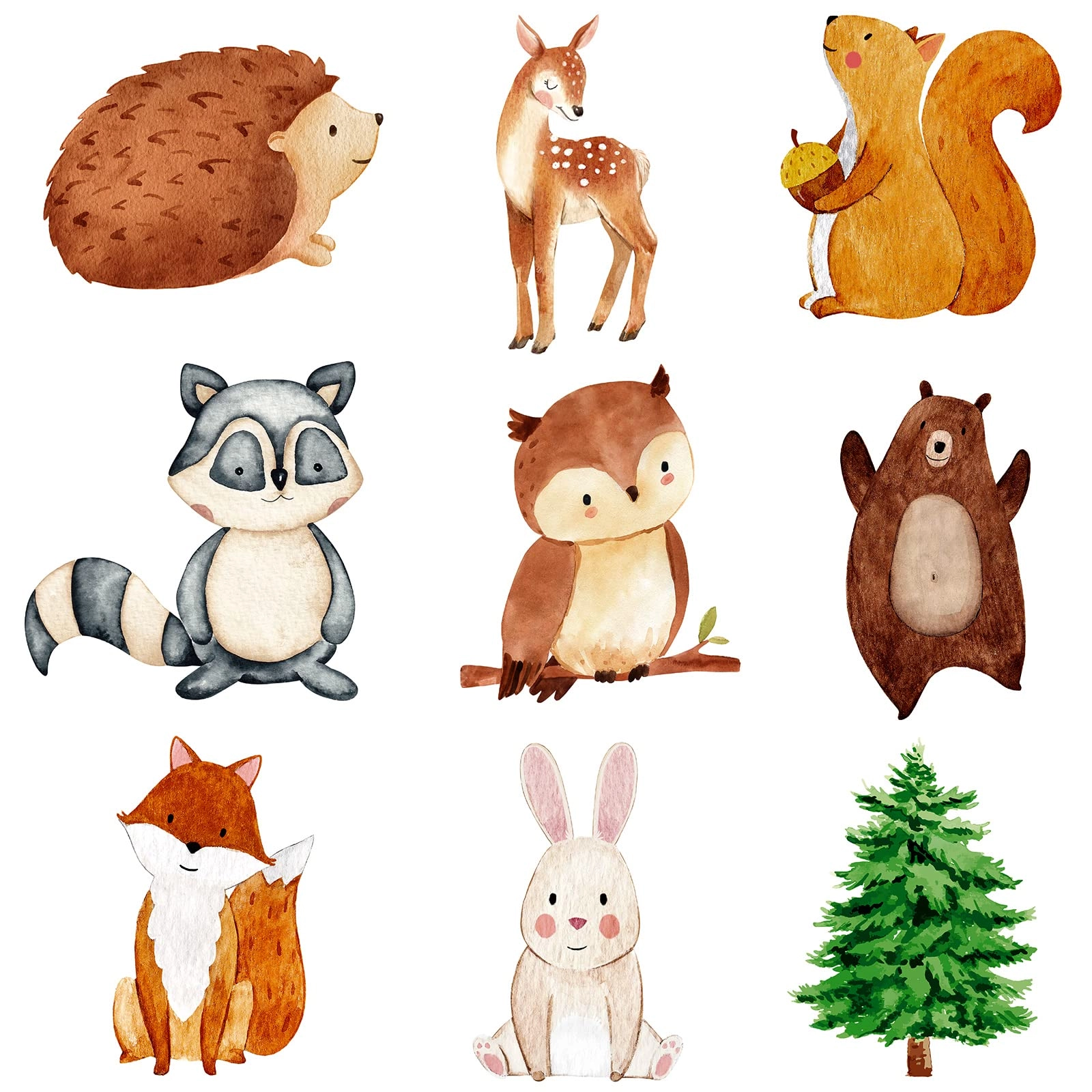 Honoson Woodland Creatures Cutouts - 45 piece(s) Birthday Wedding