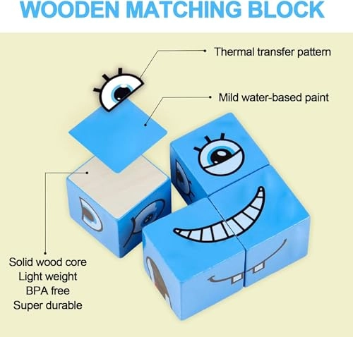 Expression Puzzle Building Blocks - 3 years and up 16 pieces