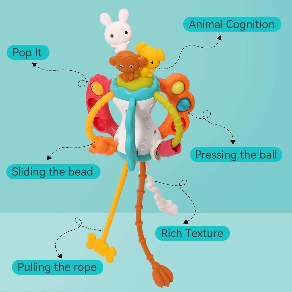 Baby Swivel Teether - Rattle Colorful