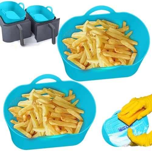 Dual Air Fryer Silicone Pot 1