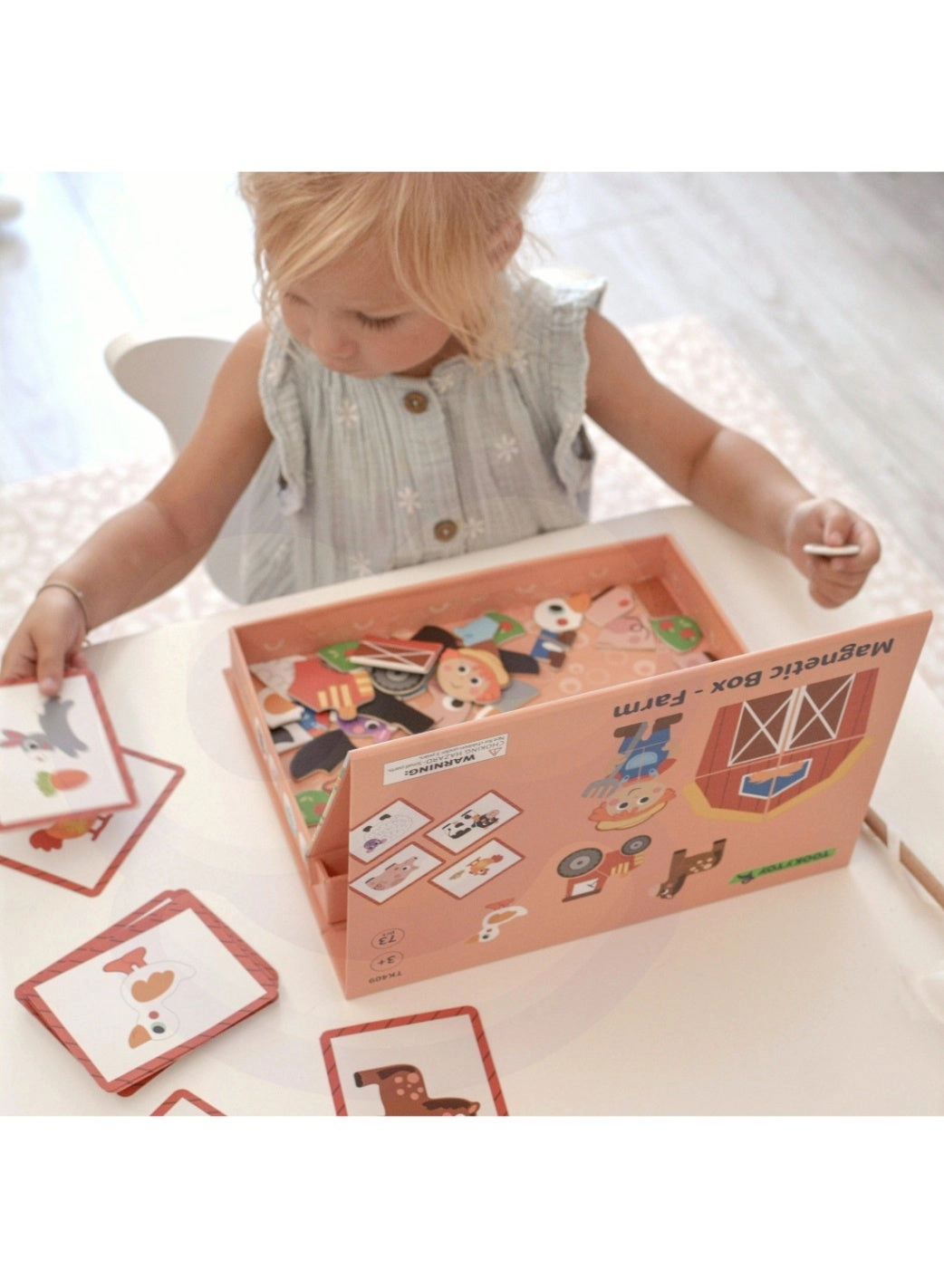 Farm Wooden Magnetic Box - Suitable for 3 years & above 73 Pcs