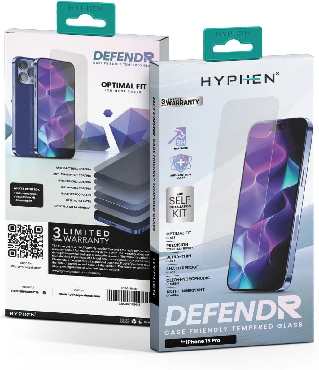 Shatterproof Tempered Glass Screen Protector for iPhone 15 Pro