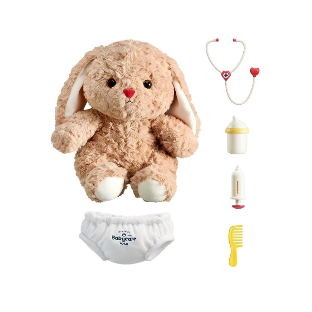 Babycare Plush Rabbit Doctor Pretend Playset - 6 Pcs