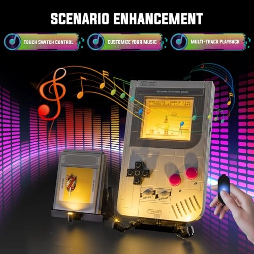 Light Kit - Compatible with Lego 72046 Game Boy Upgraded On/Off Switch