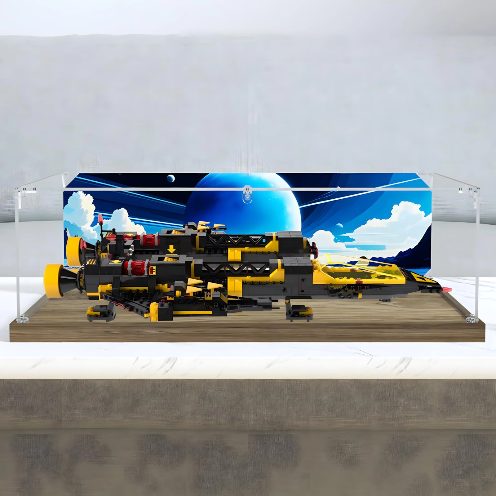 SUNHON Acrylic Figures Display Box - 50x35x15cm Acrylic