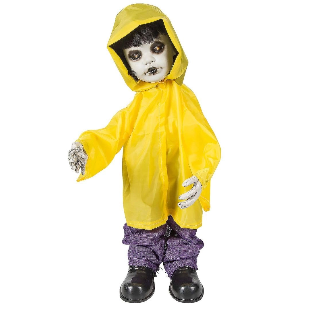 Fun Express Standing Doll in Raincoat - 83.82 x 38.1 x 12.7 cm Pack of one 36 months - 18 years life-size
