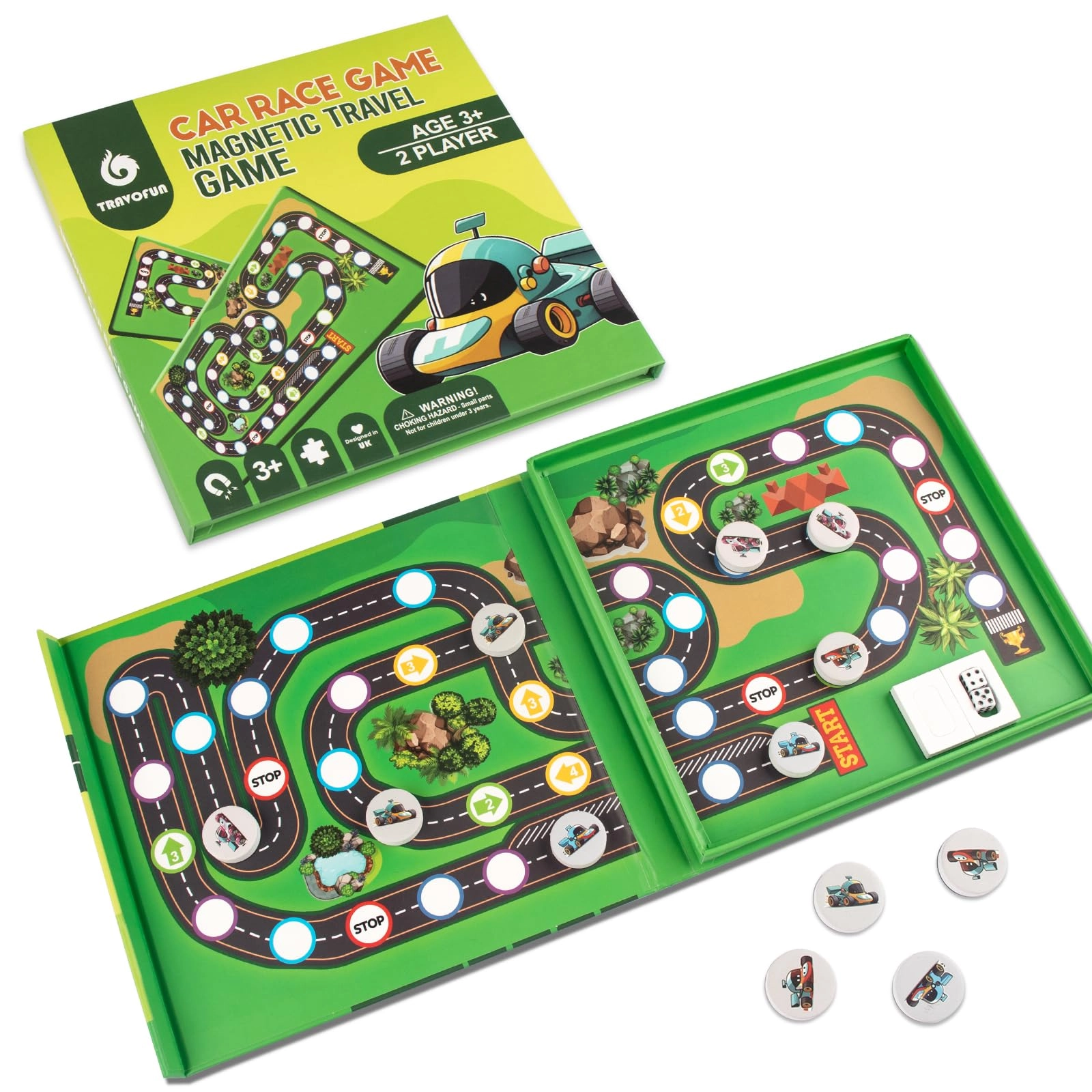 Travel Game Magnetic Car Race Game - 36 months - 3 years