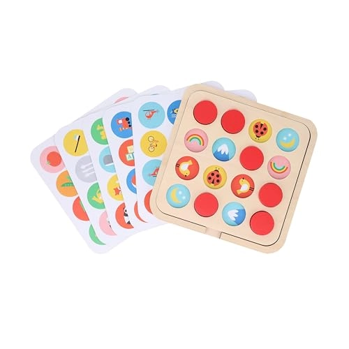 Multi-Theme Matching Wooden Memory Game - 3 years and up