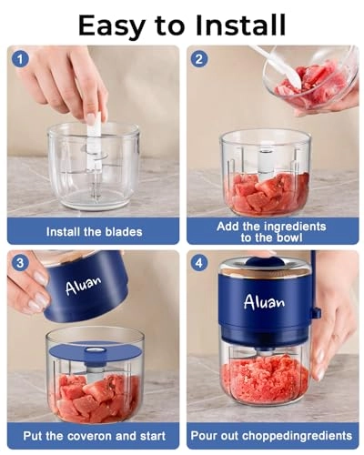 Mini Electric Chopper - 250ML USB Rechargeable