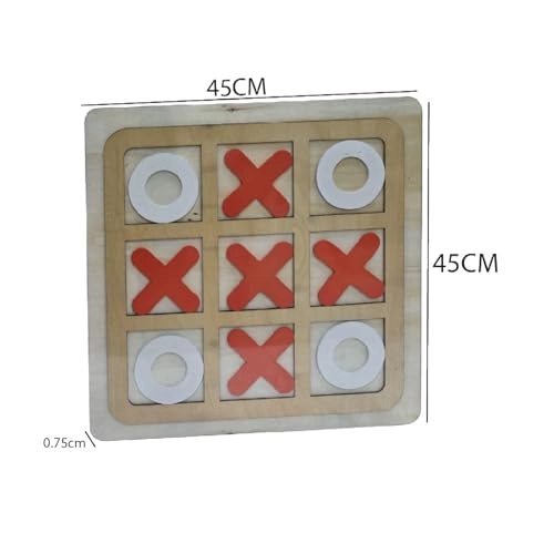 Tic Tac Toe Wooden Puzzle (SQXO9) - 1 pcs