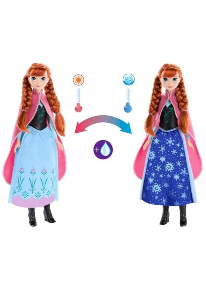 Anna Fashion Doll - Color-Change Skirt Removable Cape