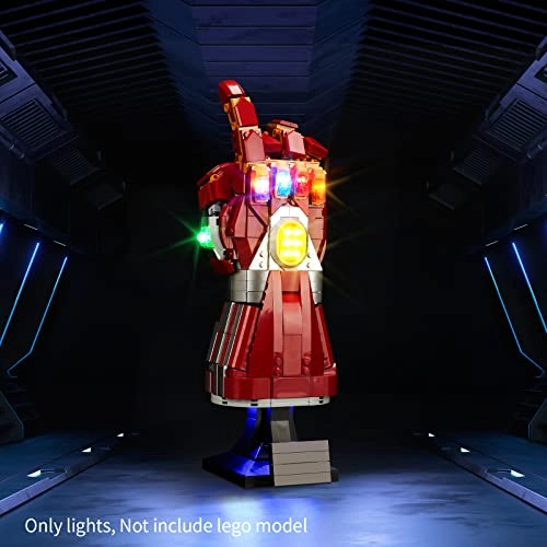 LED Light Kit for Lego Marvel Nano Gauntlet 76223 - Remote Control Version Multicolor