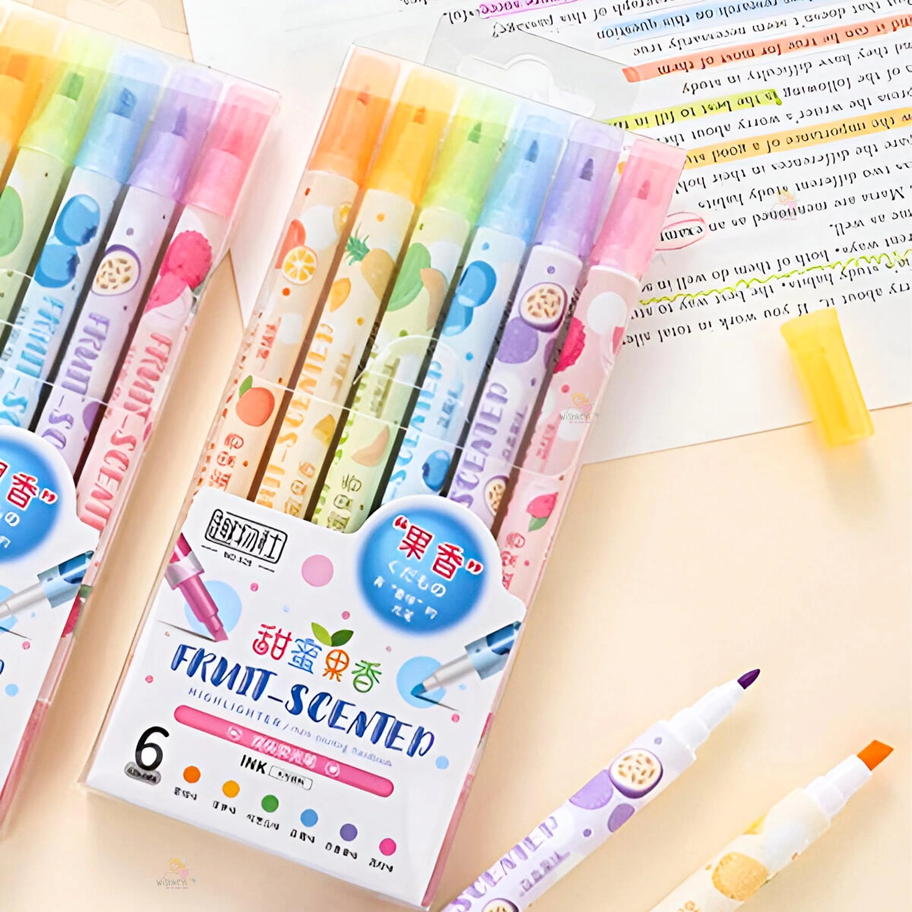 Double Headed Fruit Scented Marker Pen - Multicolor Chisel