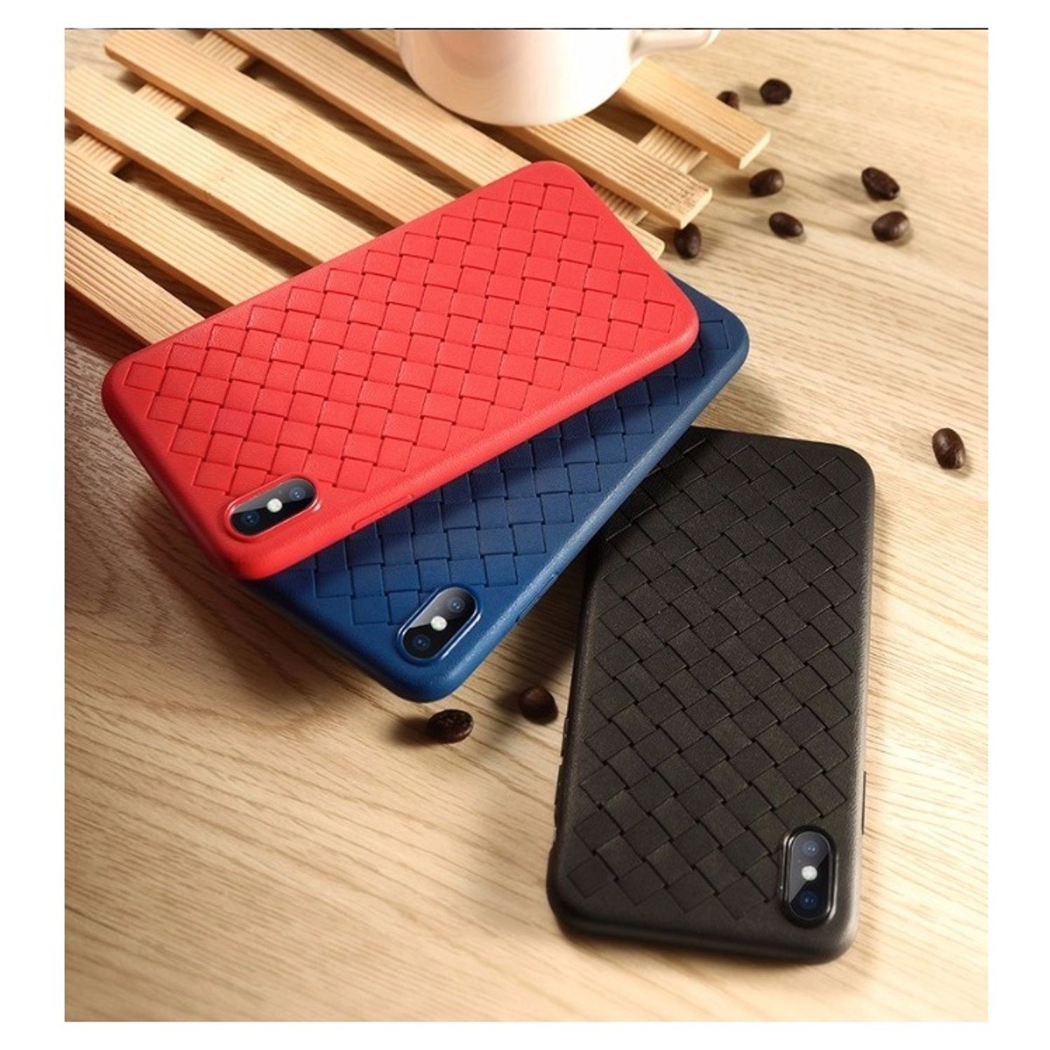 Woven TPU Protective Case Back Case for iPhone Xs Max