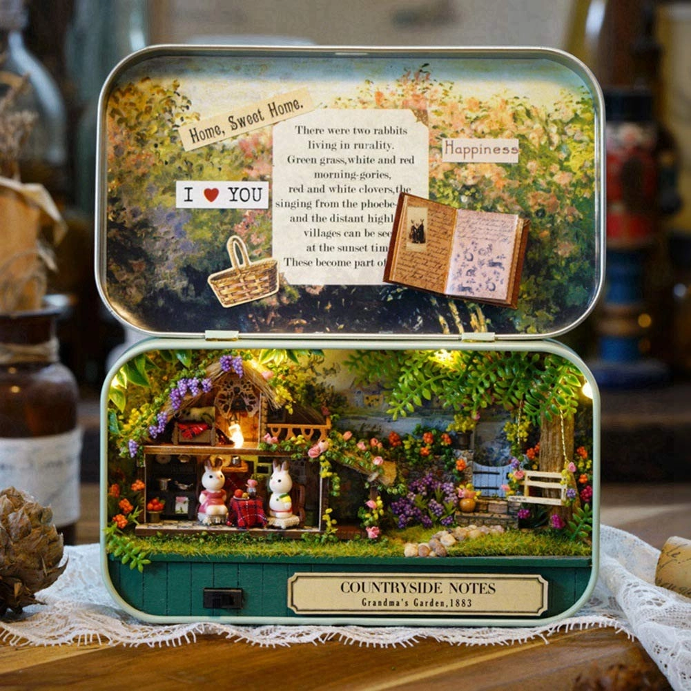 GLOGLOW DIY Miniature Box Dollhouse - Pastoral Notes
