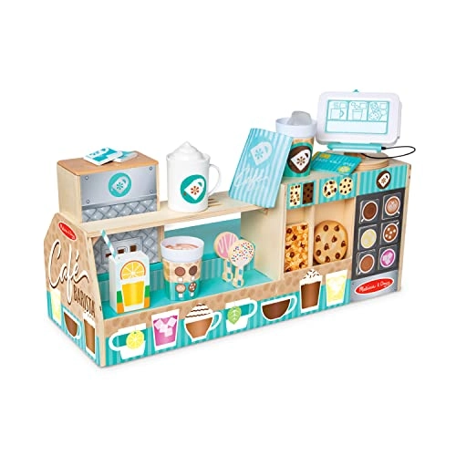 Wooden Cafe Barista Coffee Shop Playset - 35 pcs (EM-MD30602)
