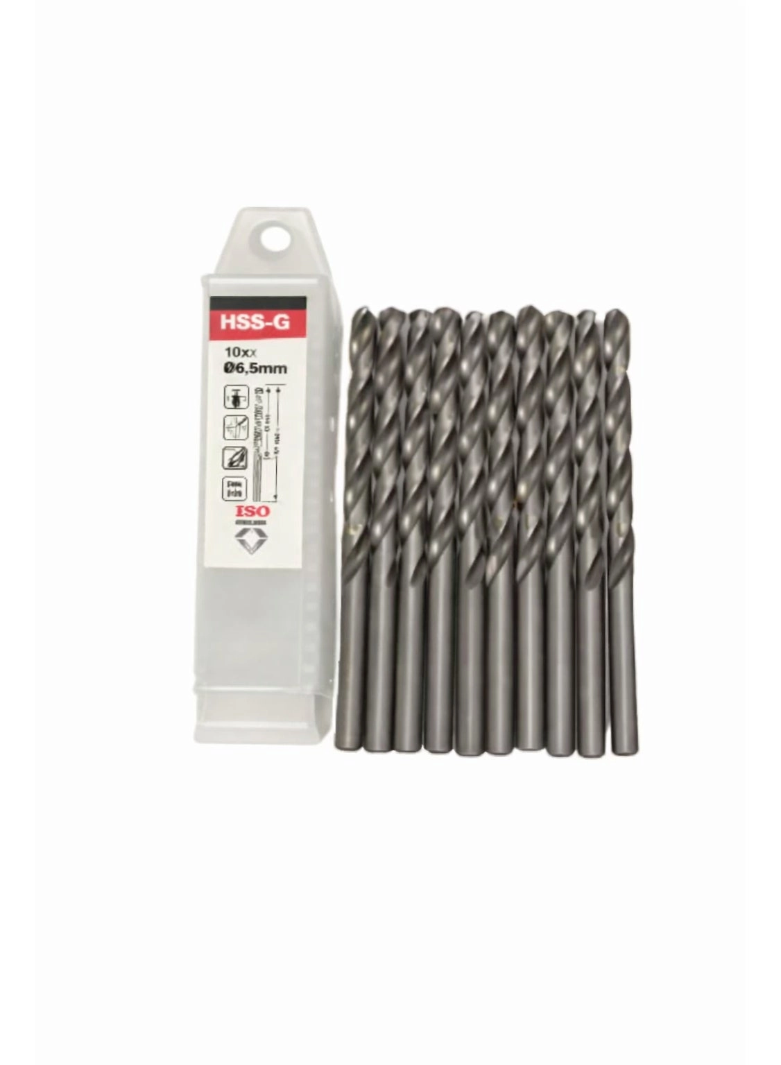 HSS-G Twist Drill Bit - Stainless Steel 10 pieces 6.5 mm