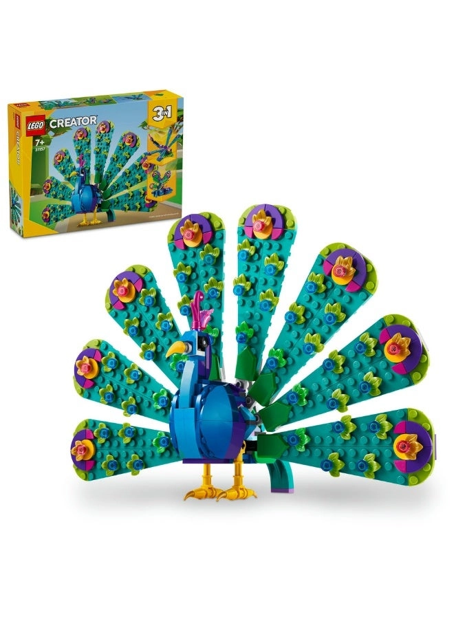 Creator 3in1 Exotic Peacock - Dragonfly Butterfly (31157)