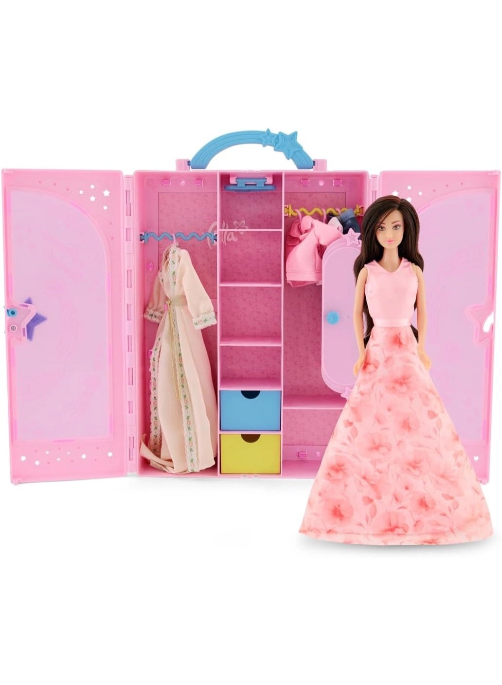 Doll with Dress-Up Closet - Girl Pink Ages 3+