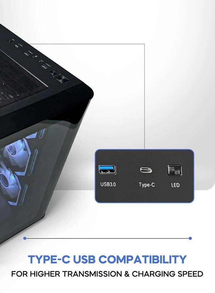 Vidrio - Curved Tempered Glass ATX/M-ATX/Mini-ITX