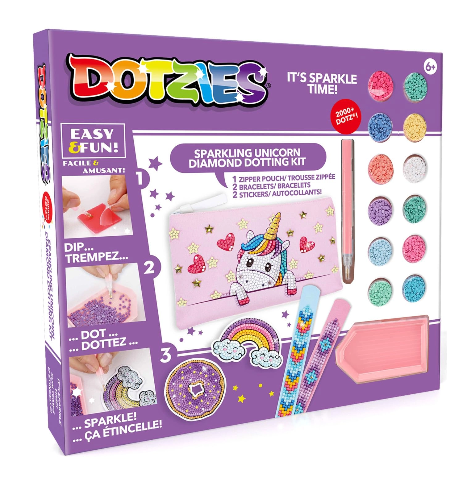 Bandai Dotzies Diamond Dotting Kit - Sparkling Unicorn 5 pieces