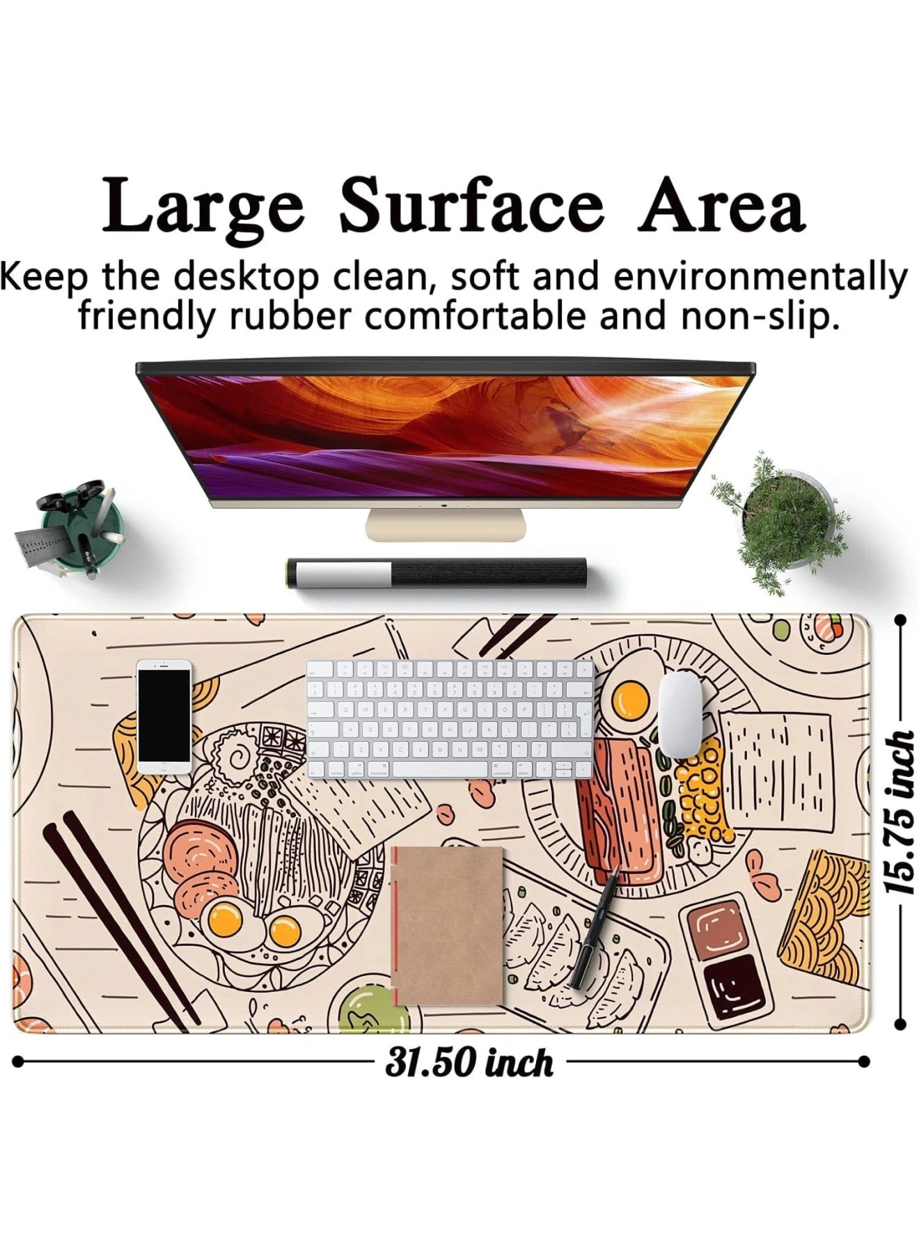 Boho Lycra Gaming Mouse Pad - 80x40 cm