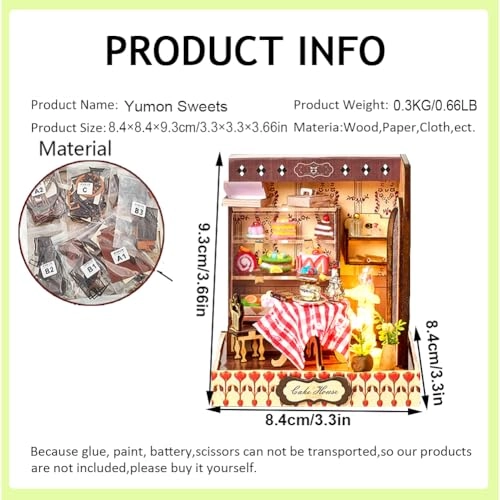 Miniature Wooden Dollhouse Furniture Kit - Creative Room 1:24