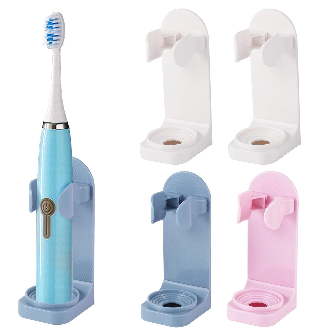 Toothbrush Holder - Wall Mounted 4 Pack