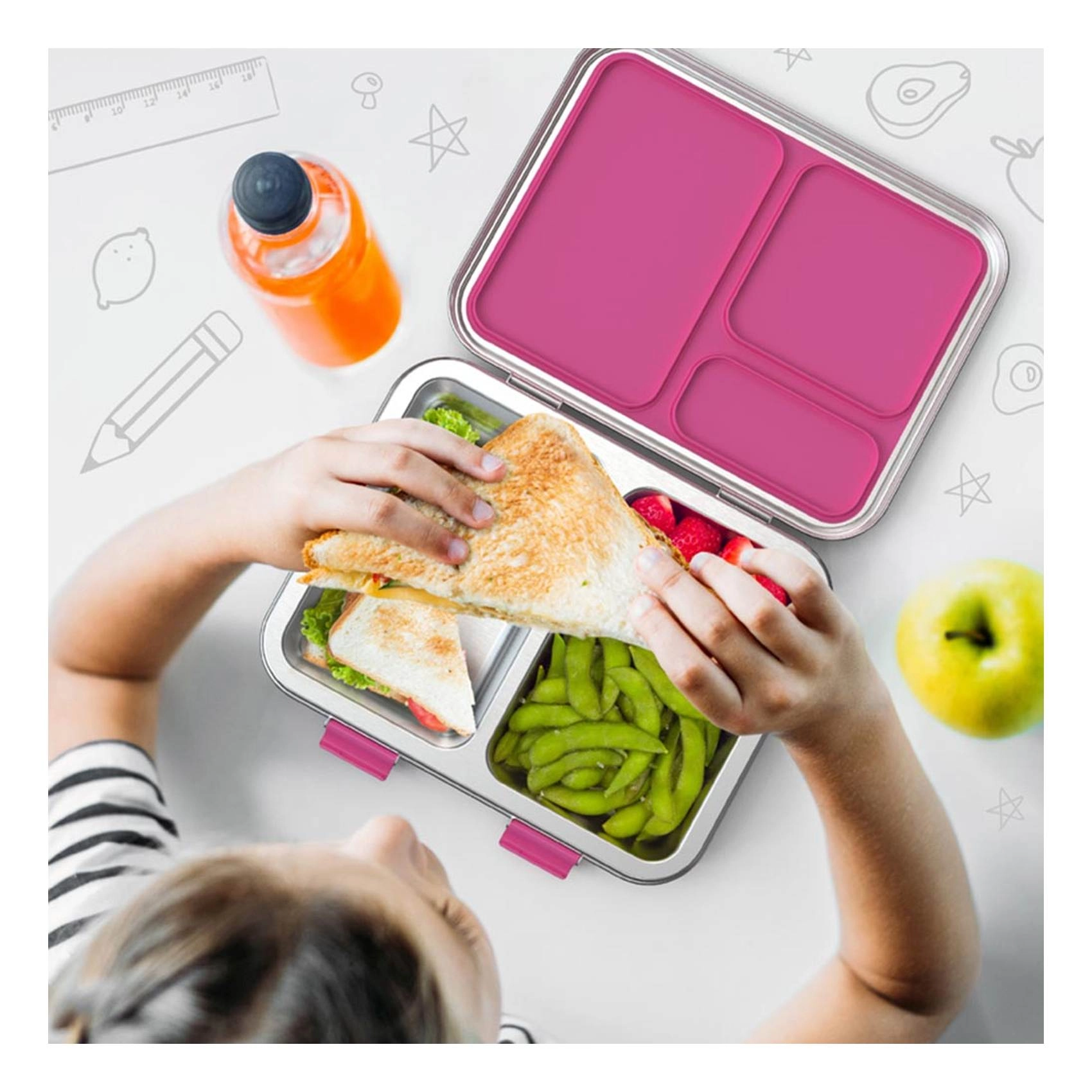 Kids Lunch Box - Fuchsia