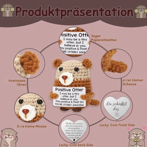 Positive Otter Pocket Hug 7 cm Knitted