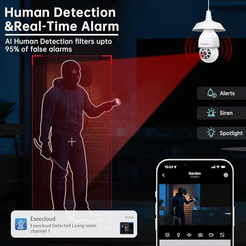 Light Bulb Security Camera 2K
