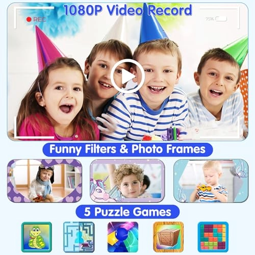 Instant Print Camera - 1080P Pink