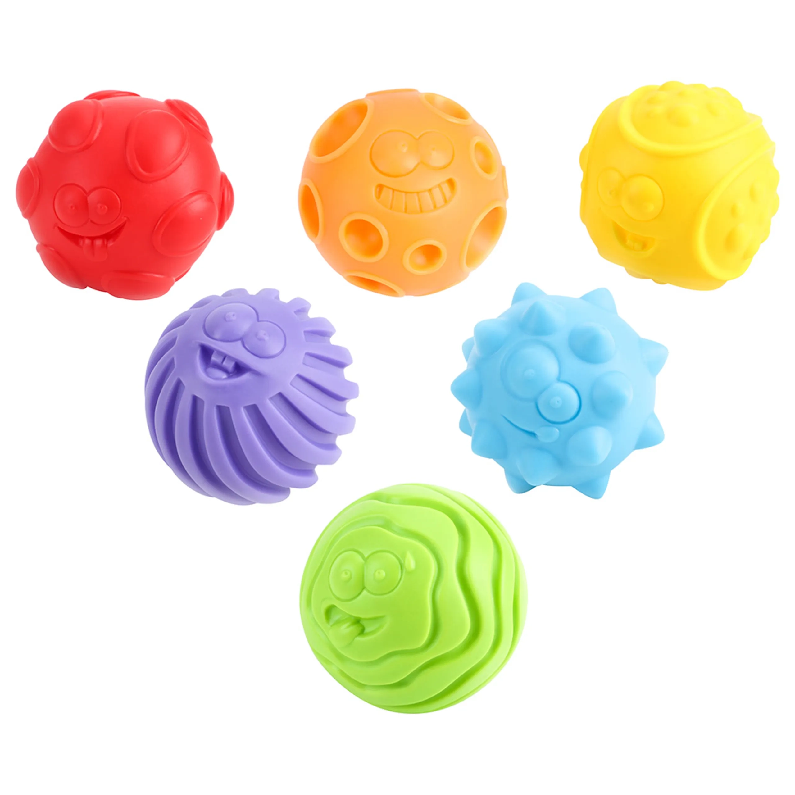 MOON Sensory Textured Toy Balls - 18 Months 6 Pieces