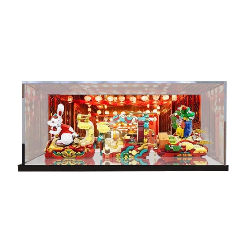 HCAEIOFJ Clear Acrylic Display Case (80111) - Lunar New Year Parade Lego
