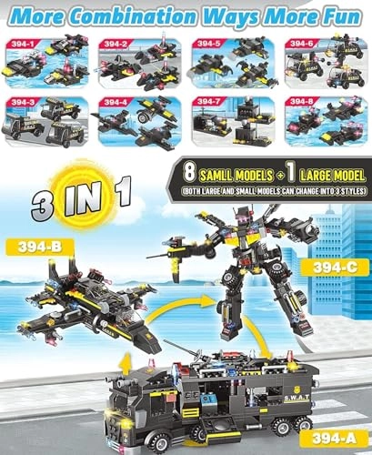 City Police SWAT Set - 9 Models 1006 pcs