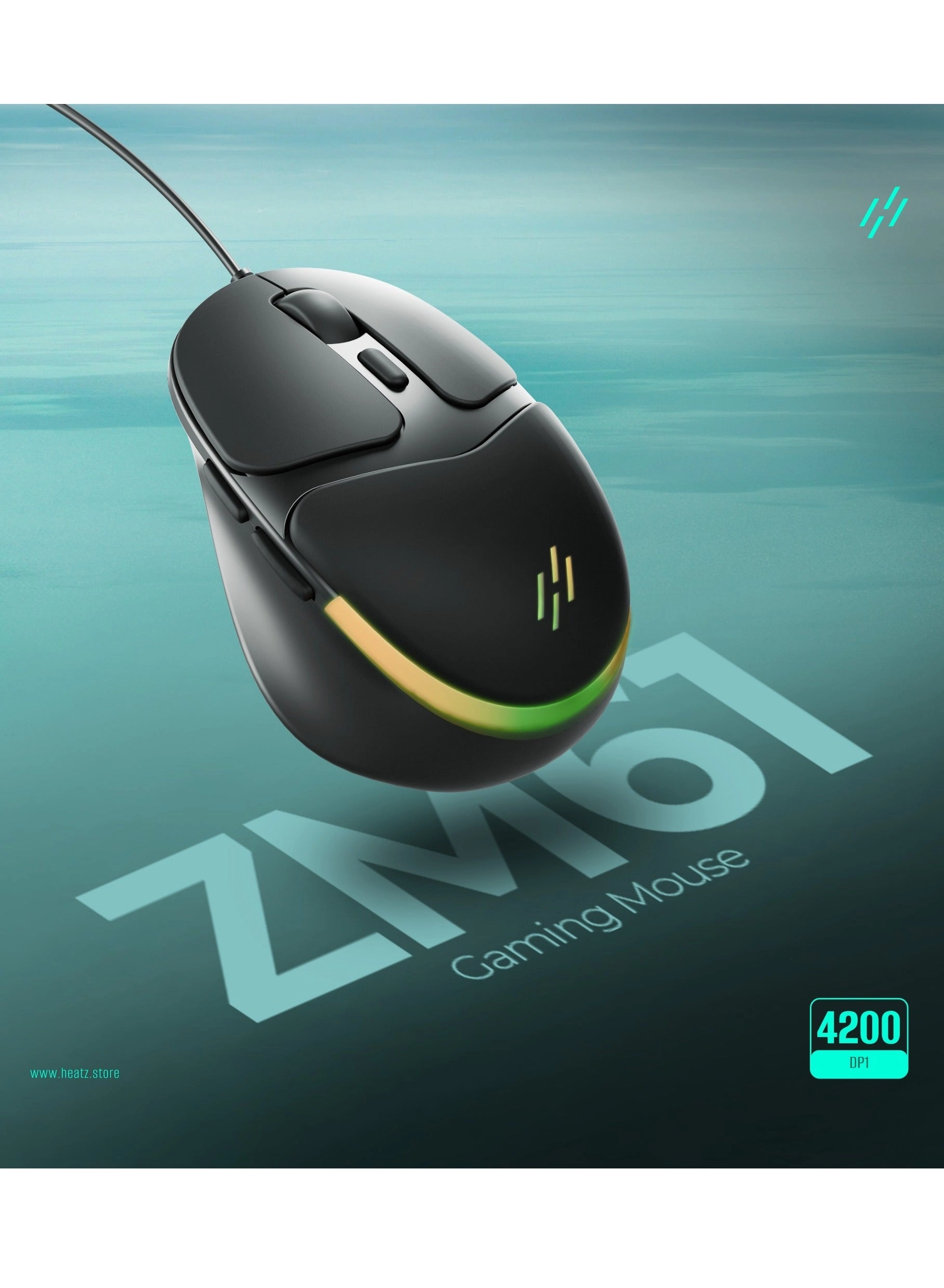 HEATZ ZM61 Gaming Mouse - Wired