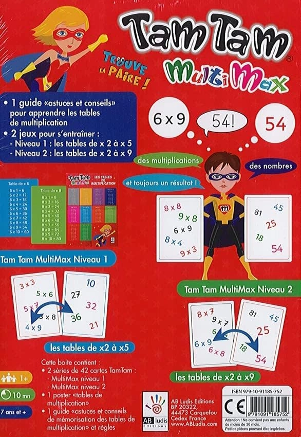 Tam Tam Safari - CP Lv 2 + Multimax Multiplication Tables - Lv 2 + Decaps (French)