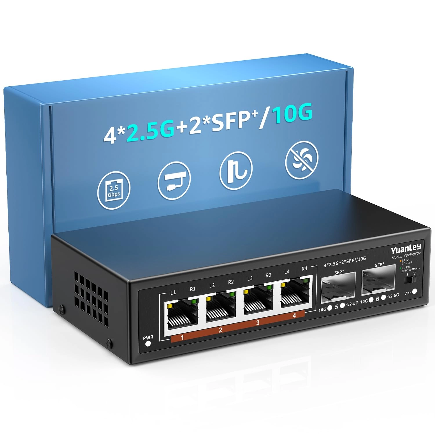 6 Port | 4x2.5G +2x10G SFP 6-ports