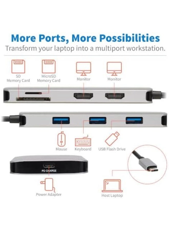 U442-DOCK8-GG - Dual HDMI 4K @ 60Hz 100W PD