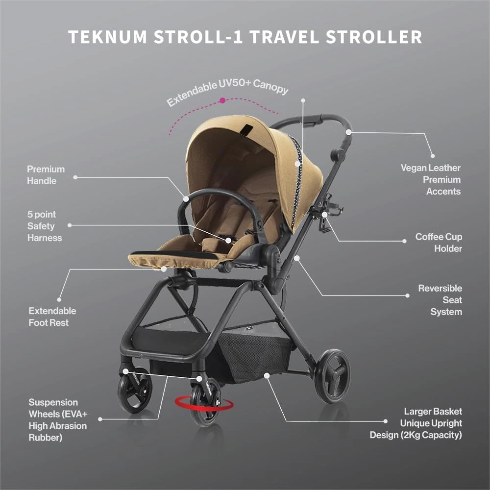 STROLL1 Reversible Travel Stroller + STROLL1 Compacto Baby Car Seat