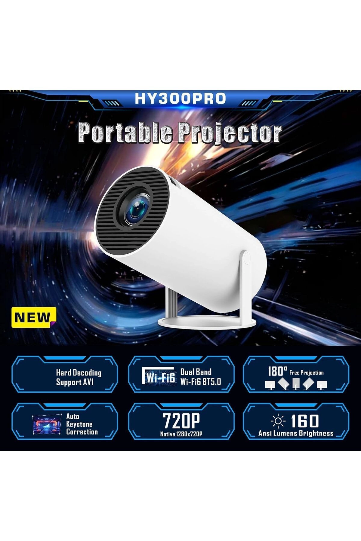 HY300 Pro 160 ANSI Lumens
