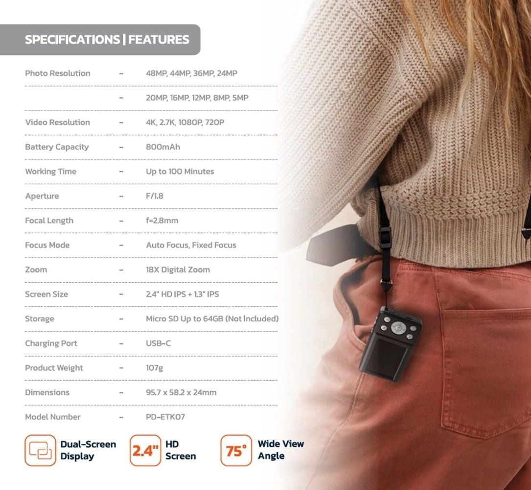 Lifestyle Dual-Screen Digital Camera