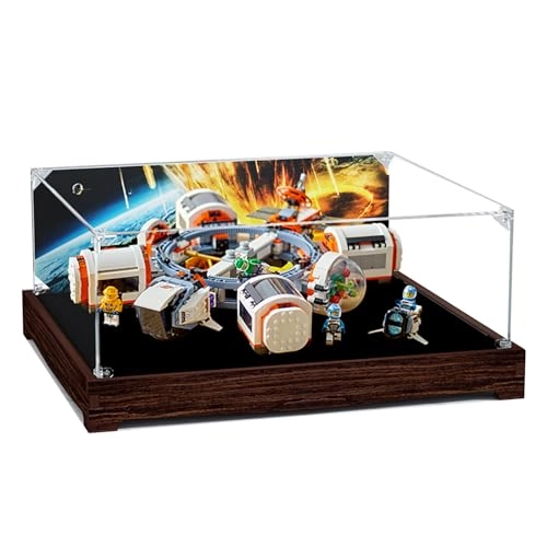 Display Case for Lego 60433 - Dark Walnut 45 x 40 x 15 cm