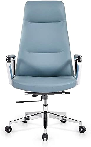 Desk Chair - PU Leather Brown High Back