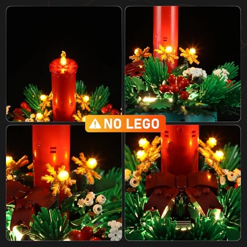 LED light kit for lego 40743 Christmas table decoration - Easy Installation Hidden Wiring