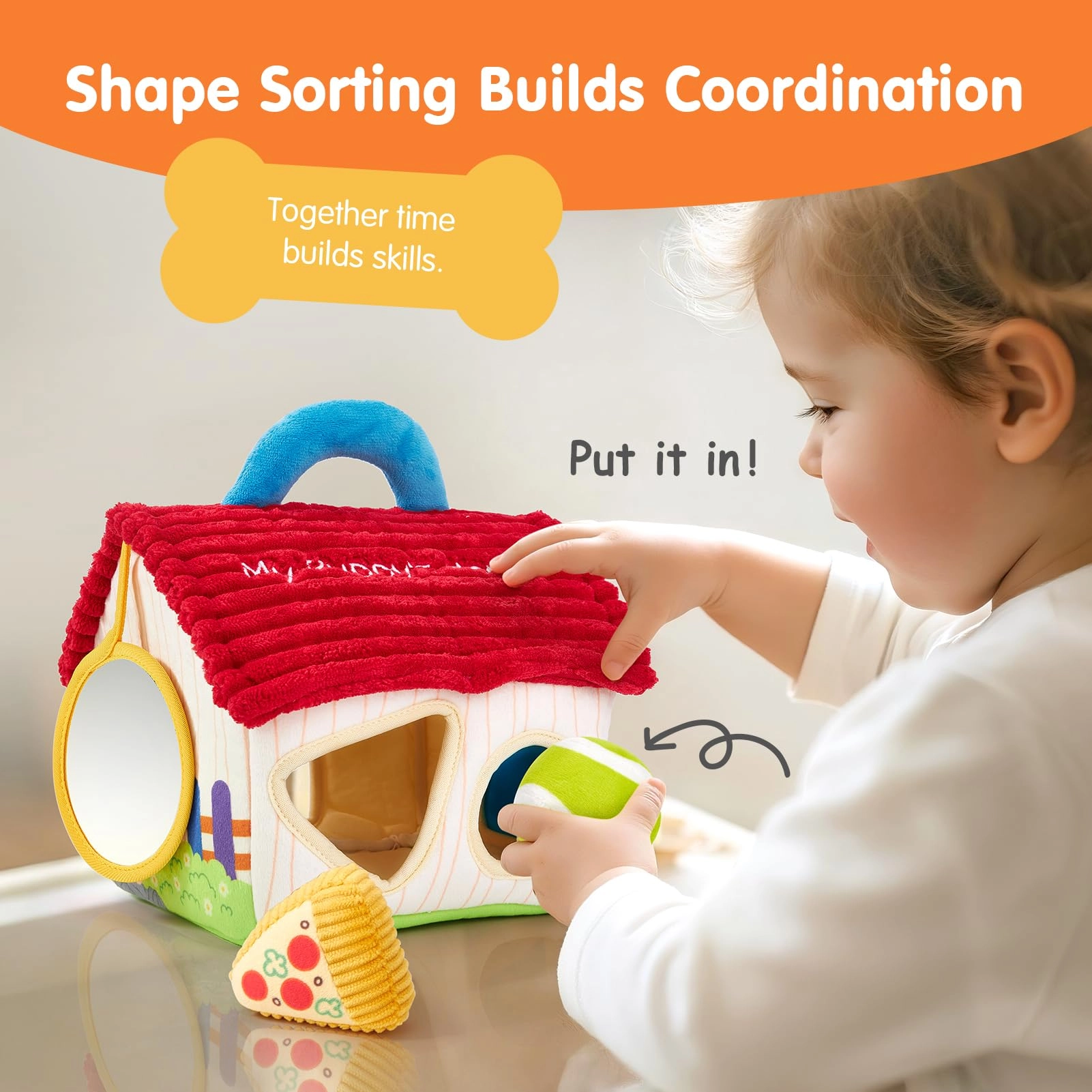hahaland Montessori Plush Puppy Sensory Toys Set - 6 months-12 months
