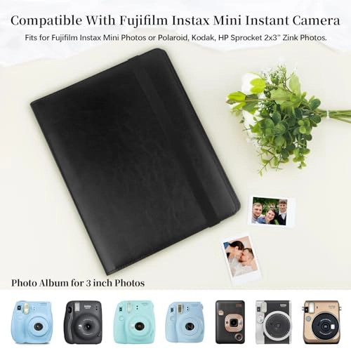 400 Pockets Photo Album - Compatible with Instax Mini Light Blue