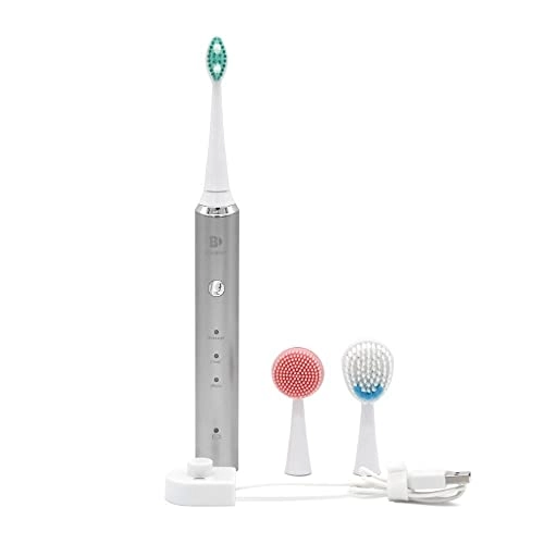 3 In 1 Multifunctional Women Beauty Electric Toothbrush - Rose Gold 3 Cleaning Modes