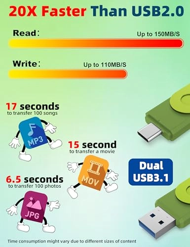 USB C 3.1 Dual Flash Drive - 512GB